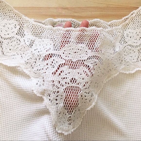 Free People Wide Neck Lace Tunic - Picture 7 of 8